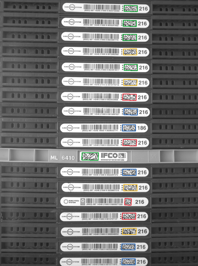 Hikrobot ID6000 &ndash; Nahaufnahme mit Code-Auswertung