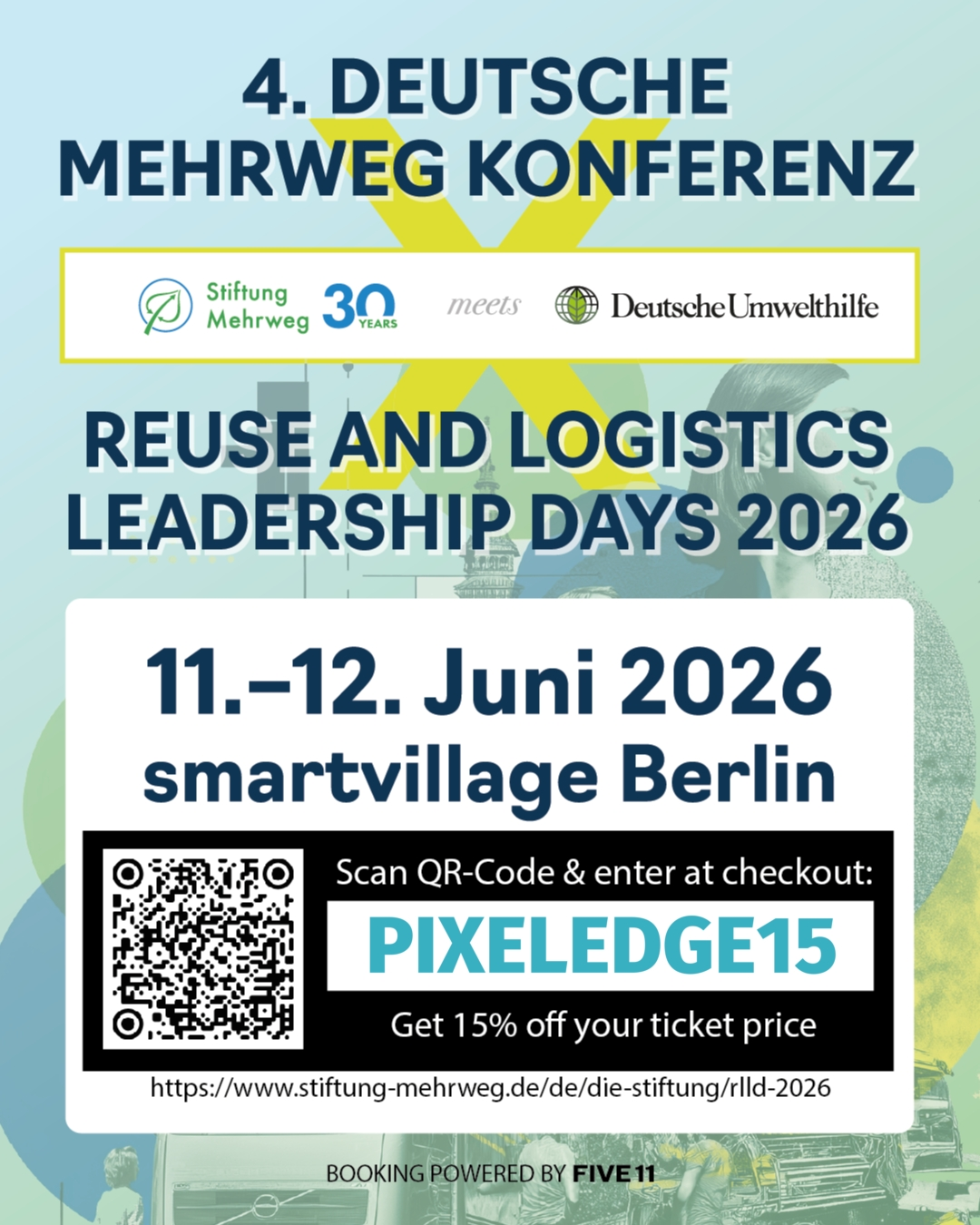 RLLD 2026: Rabattcode PIXELEDGE15 f&uuml;r 15 Prozent auf den Ticketpreis &ndash; QR-Code zur Buchung