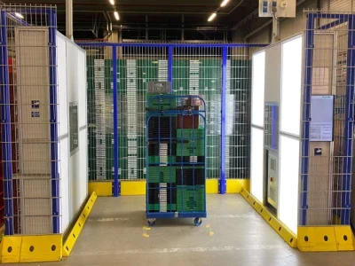 Scan system deployed at EDEKA for streamlined inbound logistics and efficient EPS crate tracking in retail supply chain management.