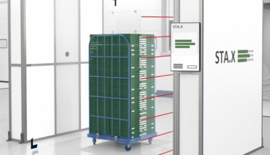 Scan System used for industrial image processing in a reusable container counting station, offering high accuracy and efficiency for logistics and inventory management.